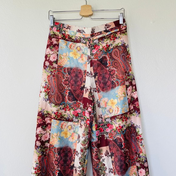 Boston Proper Size S Patchwork Palazzo High Waisted pants - Picture 8 of 13